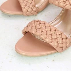 Inc.5 WOVEN DOUBLE STRAP MULE - PEACH