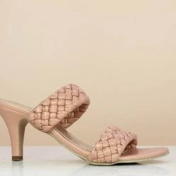 Inc.5 WOVEN DOUBLE STRAP MULE - PEACH