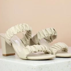 Inc.5 Mules DOUBLE STRAP MULE - BEIGE