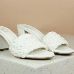 Inc.5 Inc5 BLOCK HEEL WOVEN MULE