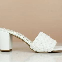 Inc.5 Inc5 BLOCK HEEL WOVEN MULE