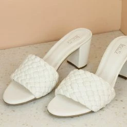 Inc.5 Inc5 BLOCK HEEL WOVEN MULE