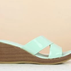 Inc.5 SALE PATTENT PLATFORM STITCHED MULES