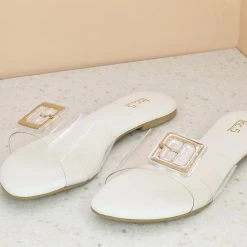 Inc.5 TRANSPARENT FLAT MULES