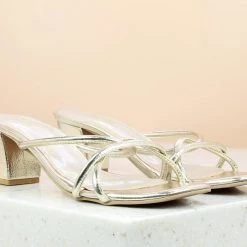 Inc.5 STRAPTY BLOCK HEEL MULES