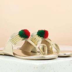 Inc.5 SALE FLAT KOLHAPURI - GOLD