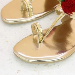 Inc.5 SALE FLAT KOLHAPURI - GOLD