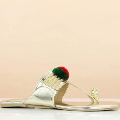 Inc.5 SALE FLAT KOLHAPURI - GOLD