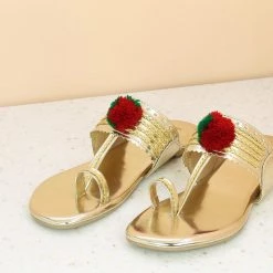 Inc.5 SALE FLAT KOLHAPURI - GOLD