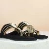 Inc.5 FLAT KOLHAPURI - BLACK SALE