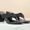 Inc.5 WOVEN BLOCK HEEL THONG