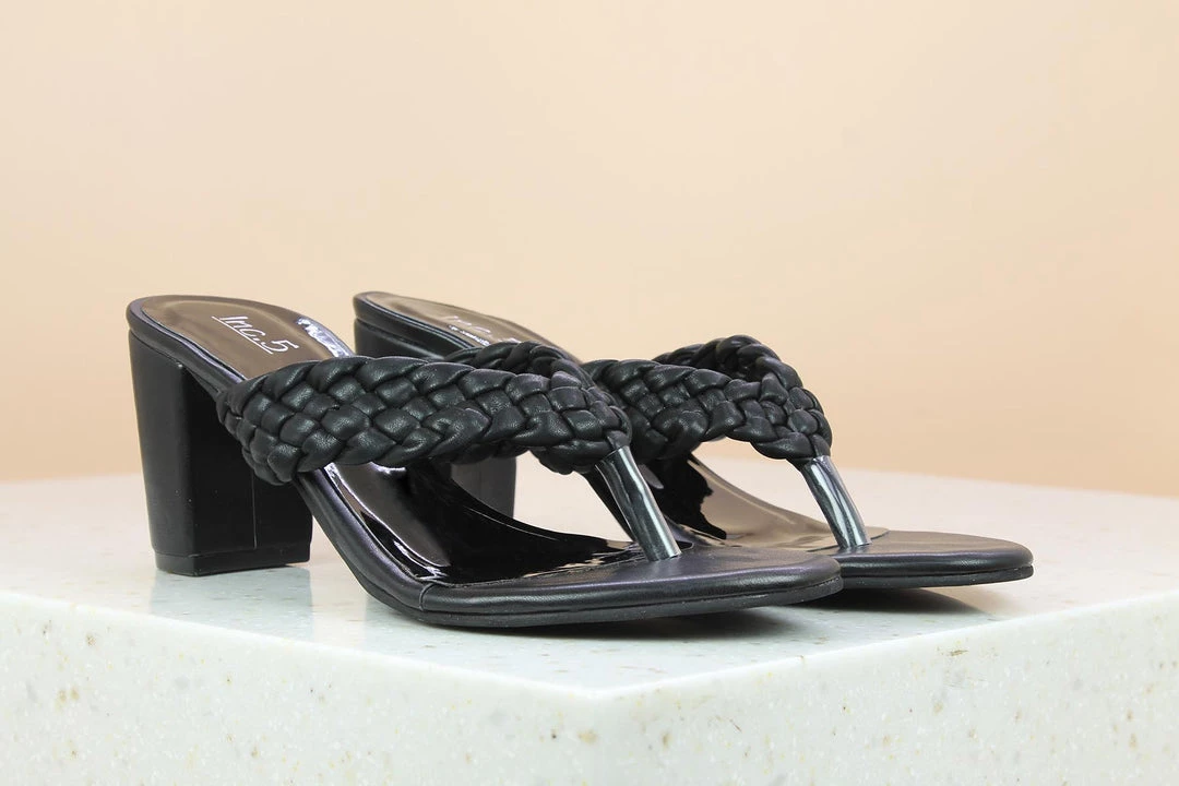 Inc.5 WOVEN BLOCK HEEL THONG 3 Inc.5 WOVEN BLOCK HEEL THONG