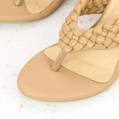 Inc.5 WOVEN BLOCK HEEL THONG