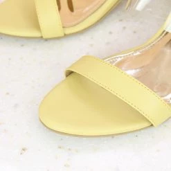 Inc.5 BLOCK HEEL TRANSPARENT MULES