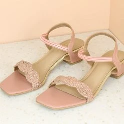 Inc.5 WOVEN BLOCK HEEL SANDAL