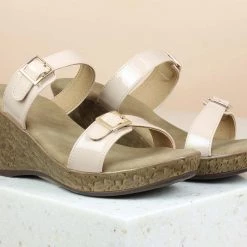 Inc.5 SALE DOUBLE STRAP PATTENT PLATFORM MULE