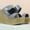 Inc.5 SALE DOUBLE STRAP PATTENT PLATFORM MULES
