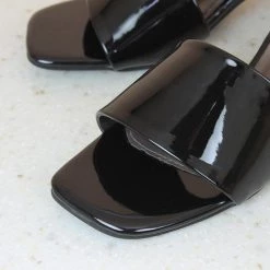 Inc.5 BLOCK HEEL ELASTIC MULES SALE