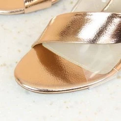 Inc.5 CROSS STRAP BLOCK HEELS MULES