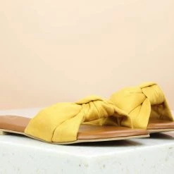Inc.5 KNOTTED SUEDE FLAT MULES SALE