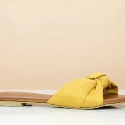 Inc.5 KNOTTED SUEDE FLAT MULES SALE
