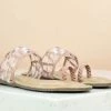 Inc.5 SALE WOVEN TRANSPARENT TOE POST FLAT