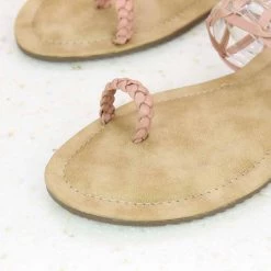 Inc.5 SALE WOVEN TRANSPARENT TOE POST FLAT