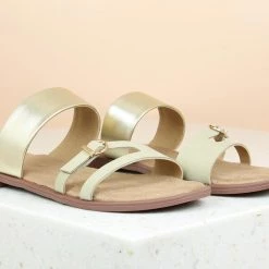 Inc.5 DOUBLE STRAP FLAT MULES