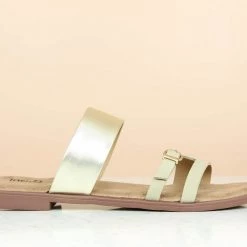 Inc.5 DOUBLE STRAP FLAT MULES