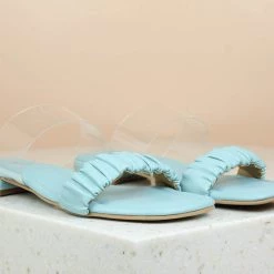 Inc.5 PLEATED FLAT MULES