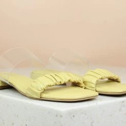 Inc.5 PLEATED FLAT MULES