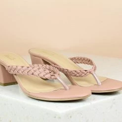 Inc.5 BLOCK HEEL WOVEN THONG SALE