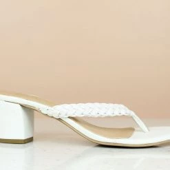 Inc.5 SALE BLOCK HEEL WOVEN THONG