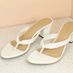 Inc.5 SALE BLOCK HEEL WOVEN THONG