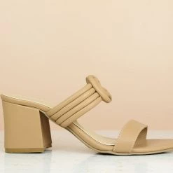 Inc.5 DOUBLE STRAP BLOCK HEEL MULES 8 Inc.5 DOUBLE STRAP BLOCK HEEL MULES