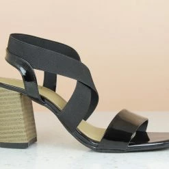 Inc.5 WOMEN BLOCK HEEL PATTENT SANDAL