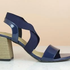 Inc.5 SALE BLOCK HEEL PATTENT SANDAL