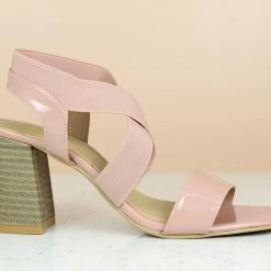 Inc.5 BLOCK HEEL PATTENT SANDAL WOMEN