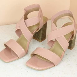 Inc.5 BLOCK HEEL PATTENT SANDAL WOMEN