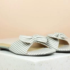 Inc.5 SALE TIE BOW FLAT MULES