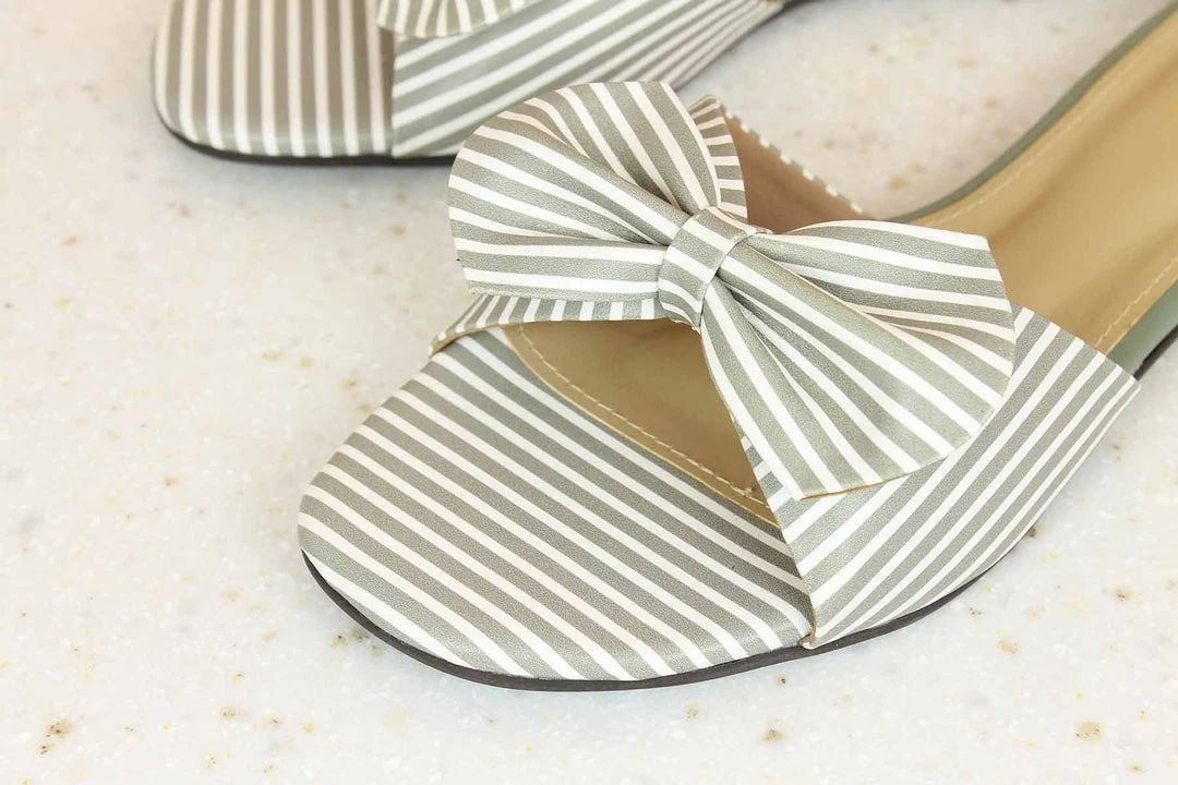 Inc.5 SALE TIE BOW FLAT MULES 5 Inc.5 SALE TIE BOW FLAT MULES