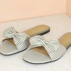 Inc.5 SALE TIE BOW FLAT MULES