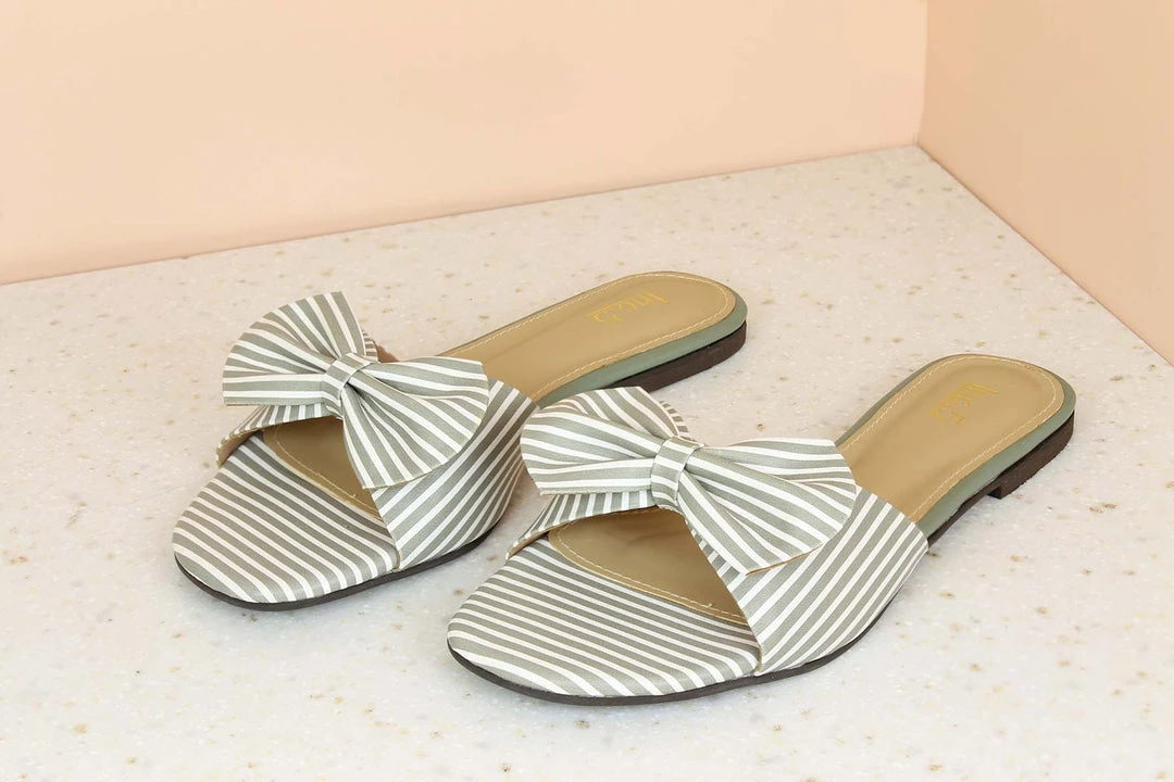 Inc.5 SALE TIE BOW FLAT MULES 4 Inc.5 SALE TIE BOW FLAT MULES
