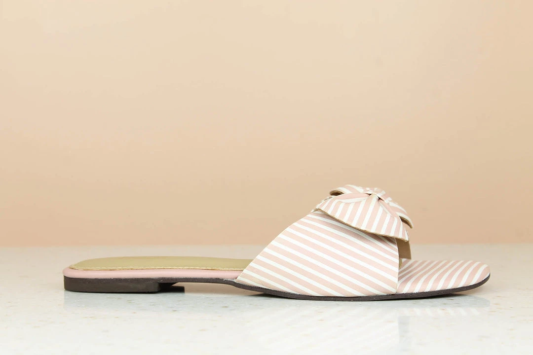 Inc.5 SALE TIE BOW FLAT MULES 6 Inc.5 SALE TIE BOW FLAT MULES