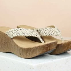 Inc.5 WOVEN PLATFORM THONG