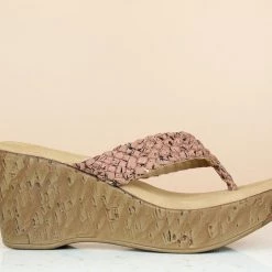 Inc.5 WOVEN PLATFORM THONG