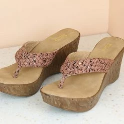 Inc.5 WOVEN PLATFORM THONG