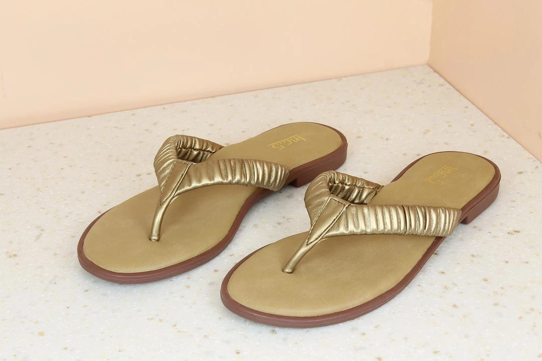 Inc.5 PLEATED FLAT THONG WOMEN 4 Inc.5 PLEATED FLAT THONG WOMEN