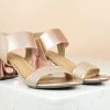 Inc.5 BLOCK HEEL METALLIC SANDAL
