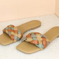 Inc.5 WOVEN FLAT MULE